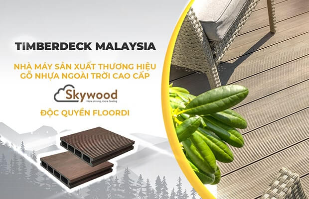 Sàn gỗ nhựa ngoài trời cao cấp Skywood nhập khẩu Malaysia