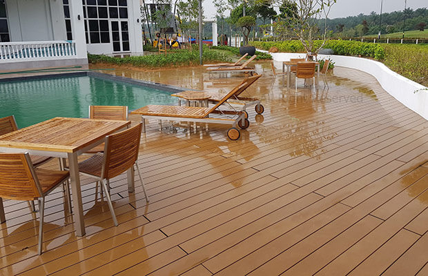 Sàn nhựa ngoài trời Skywood kháng nước 100%