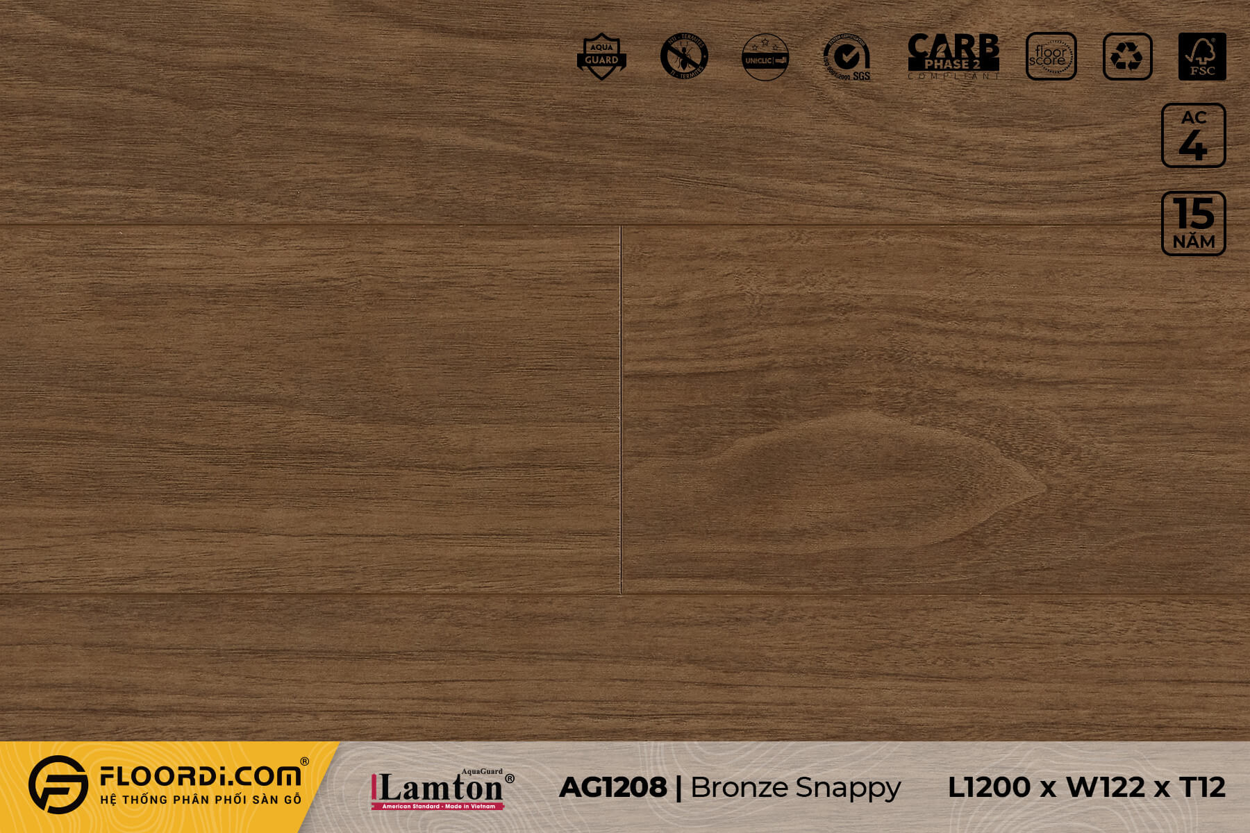 Sàn gỗ AG1208 được sử dụng trong công trình