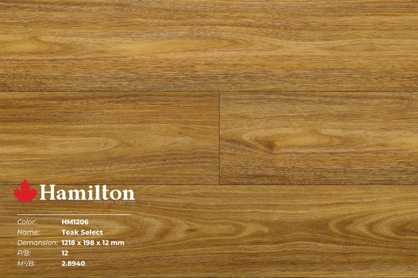 Sàn gỗ công nghiệp giá rẻ Hamilton - HM1206