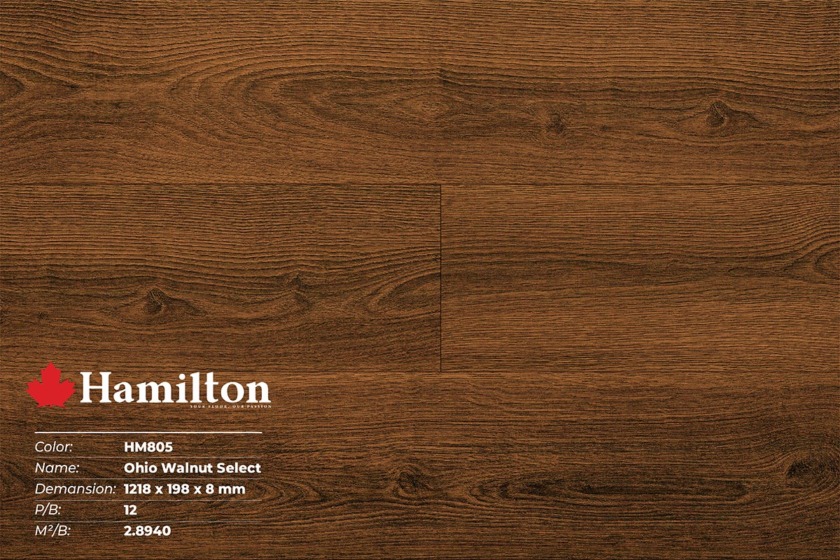Sàn gỗ công nghiệp giá rẻ Hamilton - HM805