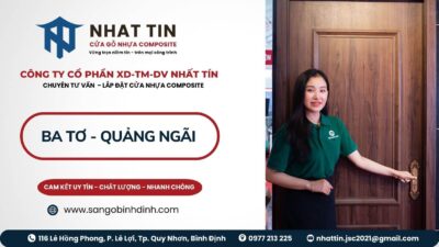 Cửa gỗ nhựa composite Ba Tơ Quảng Ngãi