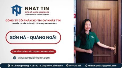 Cửa gỗ nhựa composite Sơn Hà Quảng Ngãi