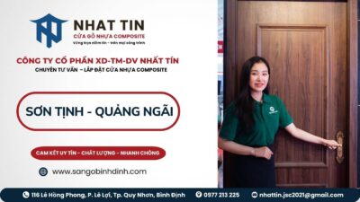 Cửa gỗ nhựa composite Sơn Tịnh Quảng Ngãi