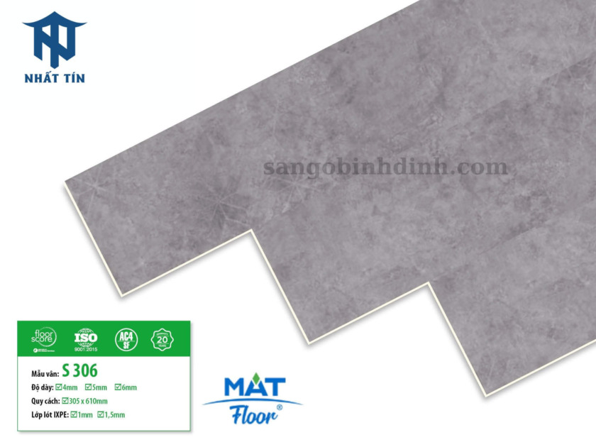 Sàn nhựa vân bê tông Mat Floor S-306