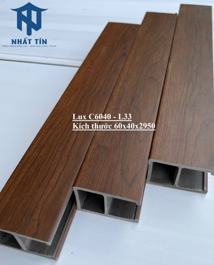 Thanh lam trần nhựa giả gỗ C6040-L33