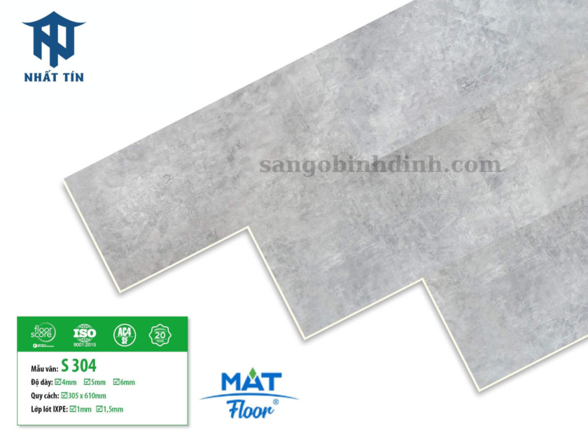 Sàn nhựa vân bê tông Mat Floor S-304