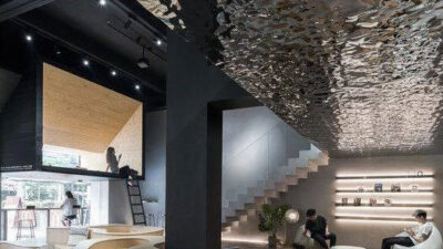 Tấm inox 3D sóng nước dùng trang trí nội thất tại An Lão