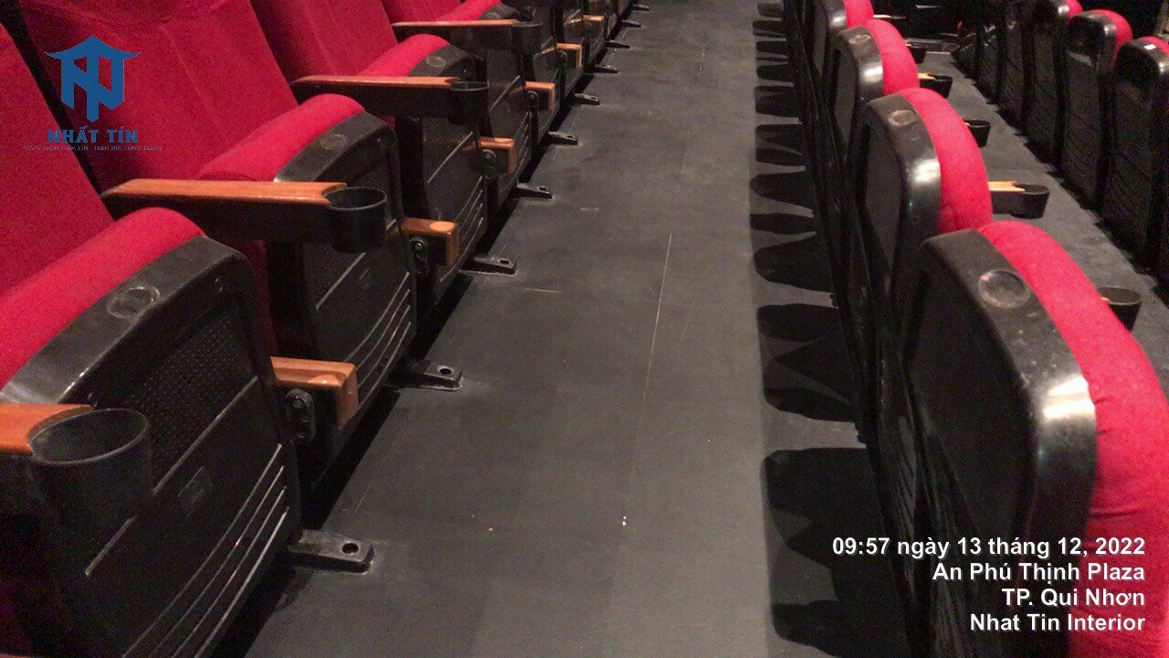 Công trình thi công sàn nhựa vinyl cho rạp phim hoàn thiện