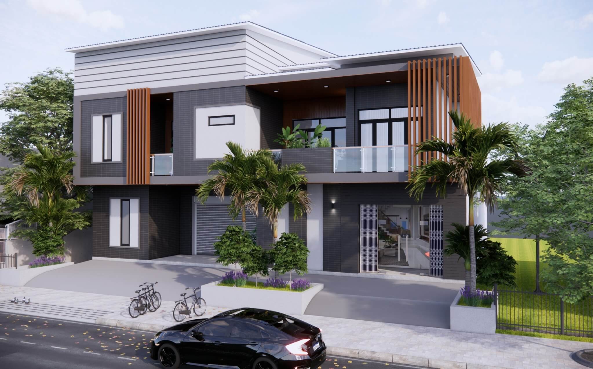 Bản vẽ thiết kế 3D của ngôi nhà