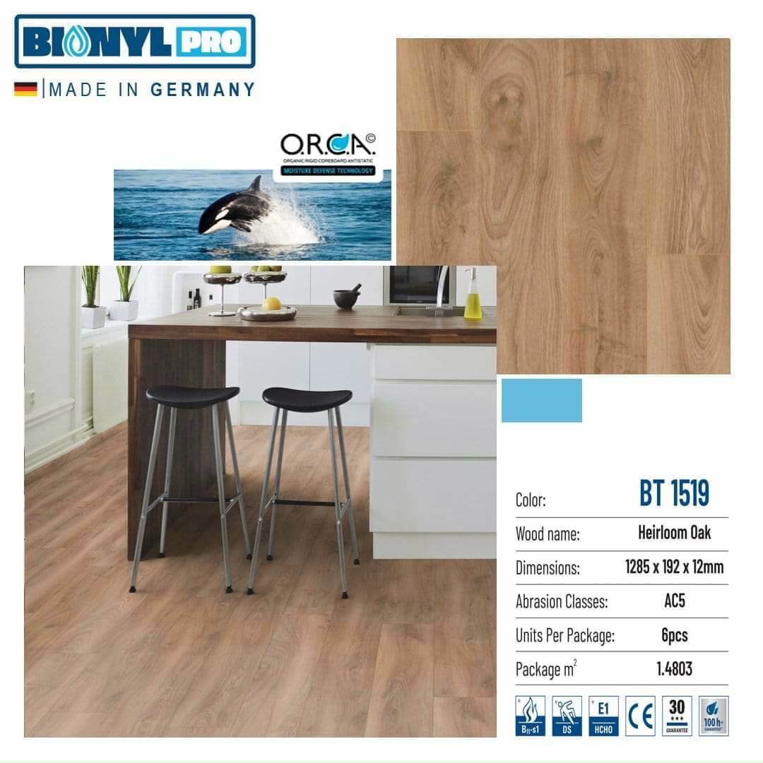 Sàn gỗ Binyl Pro Heirloom Oak BT1519 – 12mm