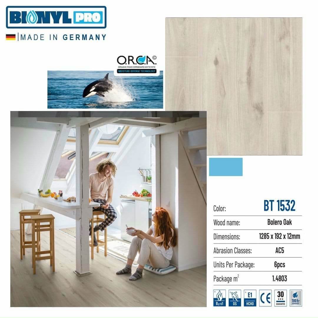 Sàn gỗ Binyl Pro Bolero Oak BT1532 – 12mm