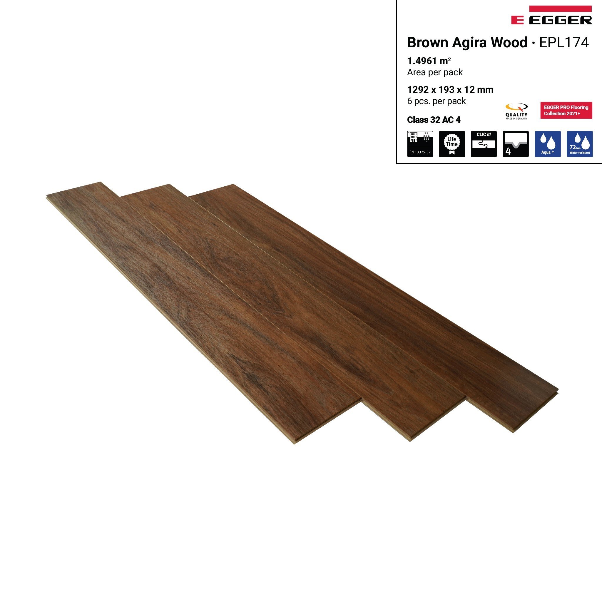 Sàn gỗ Egger Pro Aqua EPL174 – 12mm