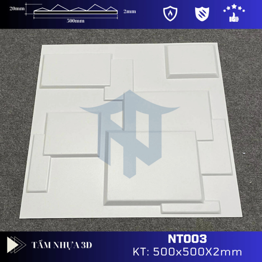Tấm nhựa ốp tường 3d mã NT003