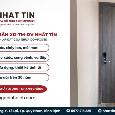 Cửa gỗ nhựa Kosdoor tại Tuy Phước - Nhất Tín